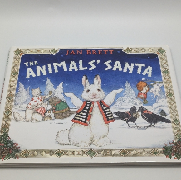 3/$10 Animal's Santa Book By Jan Brett - Picture 1 of 3